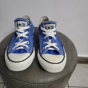 CONVERSE SHOES, SIZE 4, BLUE AND WHITE COLOR,MADE IN VIETNAM
